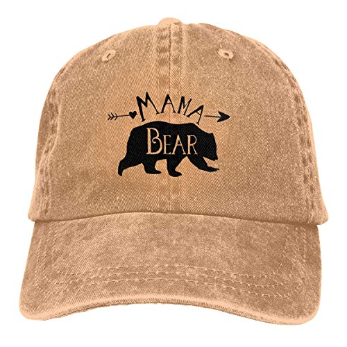 Cowboy Hat Mama Bear Mom Dad Denim Skull Cap Baseball Cowgirl Sport Hats for Men Women