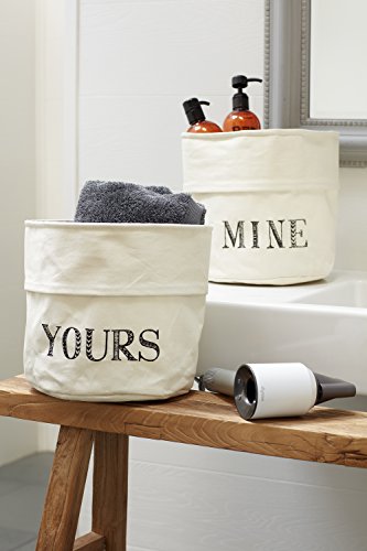 Creative Tops Stir It Up Set de 2 Yours Mine Bolsa de Almacenamiento, Tela, Crema, 23 x 23 x 50 cm