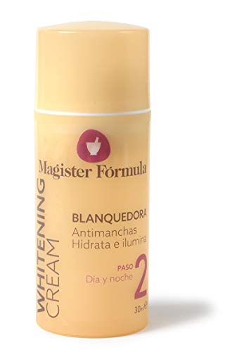 Crema Antimanchas Despigmentante 30 ml | Blanqueadora facial | Hidratante para la cara | Previene y Elimina manchas | Todas las pieles | Dia y Noche | Antiedad y Antiarrugas | Magister Formula