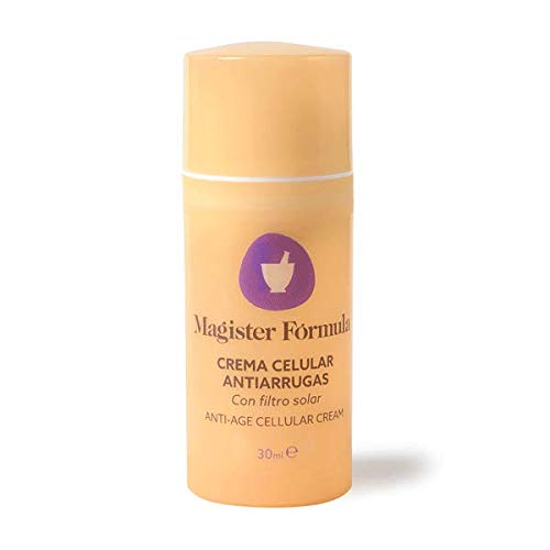 Crema Celular Antiarrugas 30ml | Con Filtro Solar SPF15 | Hidratante Facial | Mujer y Hombre | Antiedad, Antienvejecimiento y Antimanchas | Ácido Hialurónico | Día y Noche | Magister Formula
