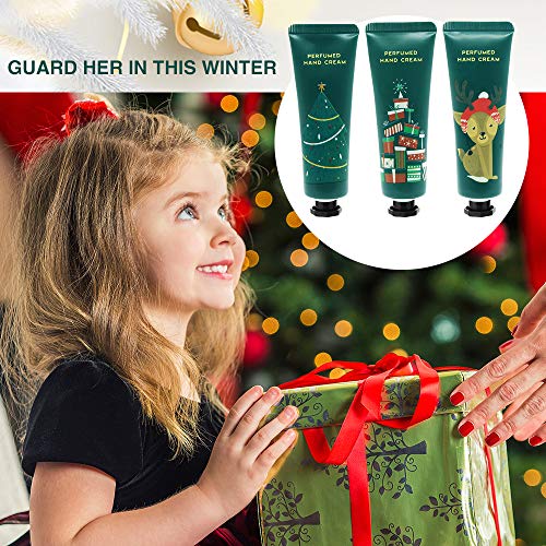 Crema de Manos,Set de Regalo de Crema de Manos Navidad,Crema Hidratante y Protectora para Cuerpo y manos, Sin tacto graso, Evita las grietas,Navidad Sets de Regalo Ideales para Mujeres 3 * 30ml