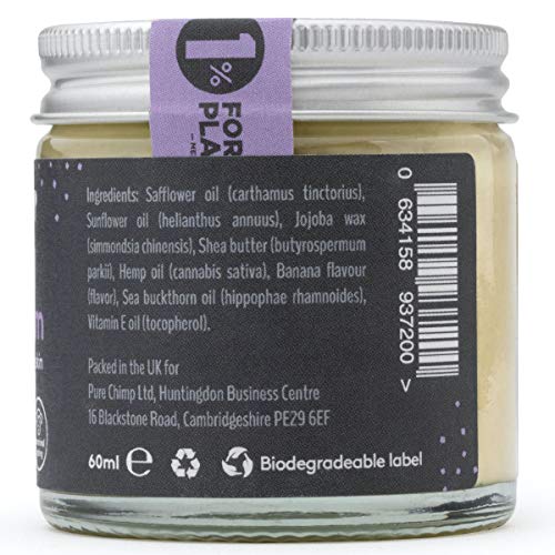 Crema Facial Natural 60ml por PureChimp – Vidrio Reciclable – Jojoba y Espino Amarillo – Vegano – Libre de Alcohol y Aceite de Palma para Piel Sensible (60ml)