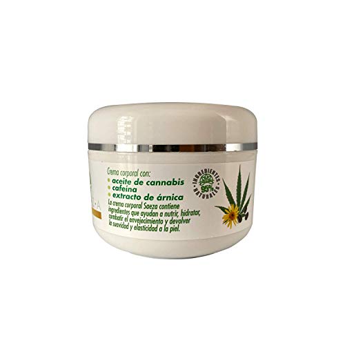 Crema Hidratante Corporal Con Árnica, cafeína y aceite de cannabis 200 ml Saeza