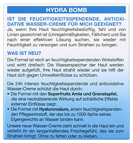 Crema hidratante Garnier Hydra Bomb, 6 unidades (50 ml).
