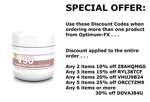 Crema para el tratamiento de hongos en uñas V90 sin parabenos - 50 gramos