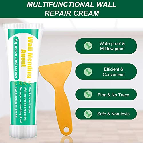 Crema reparadora de Pared,reparador de Grietas para Pared,Agentes de Reparación de Pared,Wall Mending Agent Cream,Wall Repair Cream,Crema para la Cocina del hogar