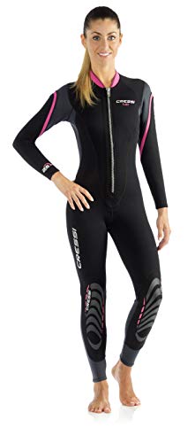 Cressi Lei Monopieza para Mujer en Neopreno de 2.5 mm para Aguas Cálidas, Negro/Gris/Rosa, L/4