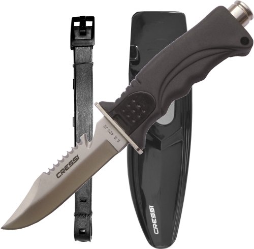 Cressi Norge Cuchillo, Unisex, Negro