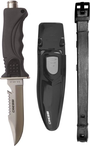 Cressi Norge Cuchillo, Unisex, Negro