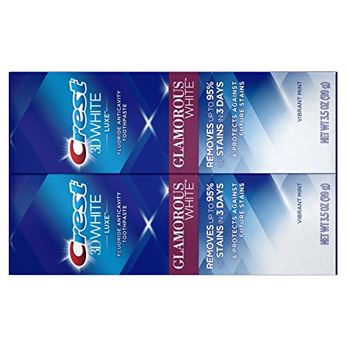 Crest Twin Pack 3D White Luxe Glamorous White Toothpaste, 3.5 Ounce each, 2 Pack