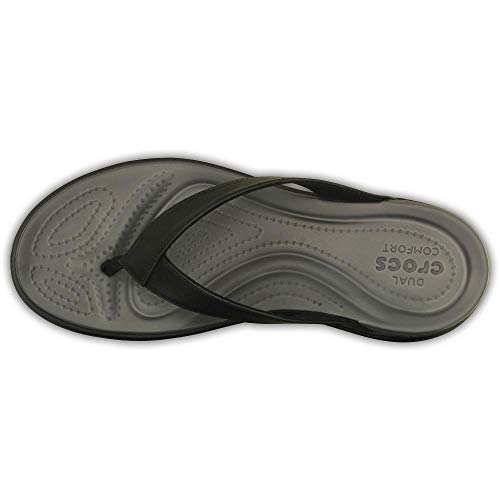 Crocs Capri V Flip, Chanclas para Mujer, Negro (Black/Graphite), 36/37 EU