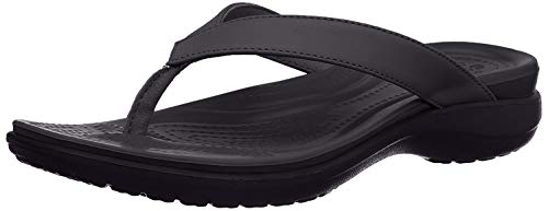 Crocs Capri V Flip, Chanclas para Mujer, Negro (Black/Graphite), 36/37 EU