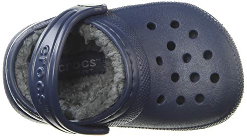 Crocs Classic Lined Clog Kids, Zuecos Unisex Niños, Azul (Navy/Charcoal 459), 22/23 EU