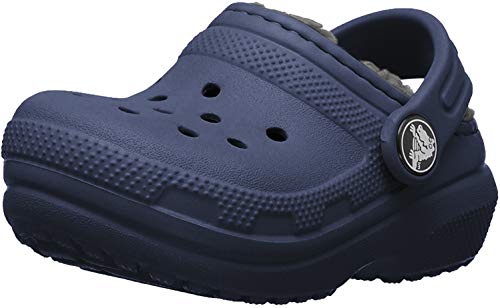Crocs Classic Lined Clog Kids, Zuecos Unisex Niños, Azul (Navy/Charcoal 459), 22/23 EU