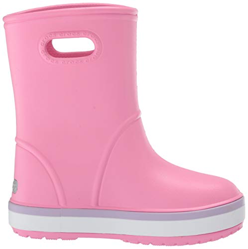 Crocs Crocband Rain Boot Kids, Botas de Agua Unisex Niños, Rosa (Pink Lemonade/Lavender 6qm), 28/29 EU