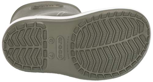 Crocs Crocband Rain Boot Kids, Botas de Agua Unisex Niños, Verde (Army Green/Slate Grey 3tf), 22/23 EU