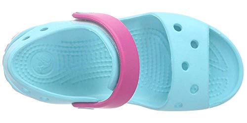 Crocs Crocband Sandal Kids, Sandalias Unisex Niños, Azul (Pool/Candy Pink 4FV), 23/24 EU