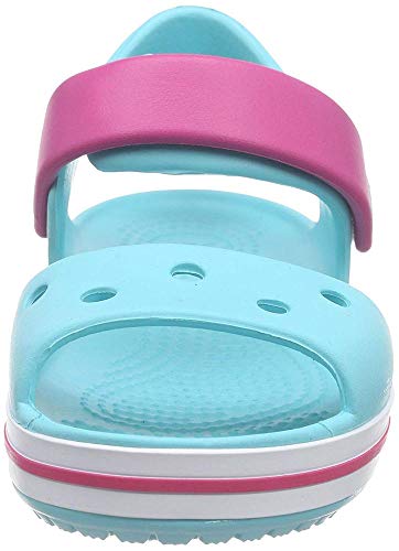 Crocs Crocband Sandal Kids, Sandalias Unisex Niños, Azul (Pool/Candy Pink 4FV), 23/24 EU
