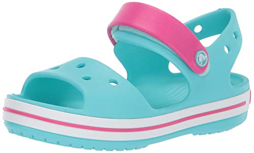 Crocs Crocband Sandal Kids, Sandalias Unisex Niños, Azul (Pool/Candy Pink 4FV), 23/24 EU