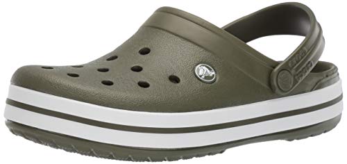 Crocs Crocband U, Zuecos Unisex Adulto, Verde (Army Green-White 37p), 39-40 EU
