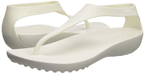 Crocs Serena Flip W, Zapatos de Playa y Piscina para Mujer, Blanco Oyster 12u, 42/43 EU