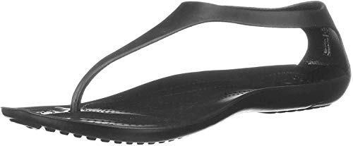 crocs Sexi Flip Wmns, Zapatos de Playa y Piscina para Mujer, Negro (Black 11354-060), 34/35 EU