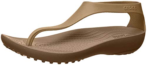 Crocs Sexi Flip Women, Sandalias para Mujer, Marrón (Bronze/Bronze 860), 42/43 EU