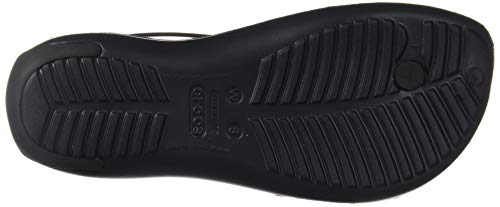 Crocs Sexi Flip Women, Sandalias para Mujer, Negro (Black/Black), 42/43 EU