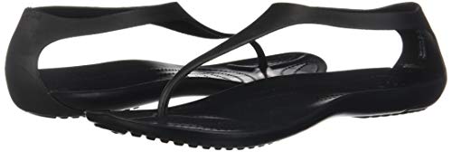 Crocs Sexi Flip Women, Sandalias para Mujer, Negro (Black/Black), 42/43 EU
