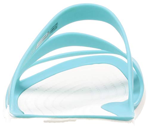 Crocs Swiftwater Sandal Women, Sandalias de Punta Descubierta para Mujer, Azul (Pool/White 4dy), 39/40 EU