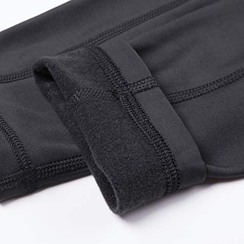 CRZ YOGA Mujer Deportivos Térmicos Forro Leggings Fitness Pantalones con Bolsillos Laterales-71cm Negro 36