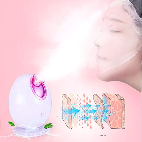 CSFM-Face Morado Ion Profesional Facial Steamer Sauna Niebla Vapor Inhalador Humidificador SPA Casero Personal Tratamiento Espinillas Piel Grasa Acné Incluye Inhalador para Boca Y Nariz