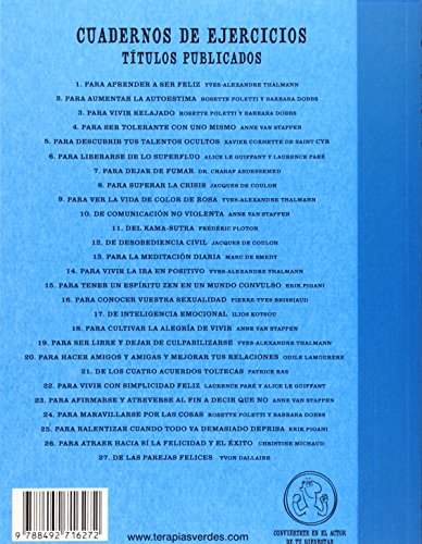 Cuaderno De Ejercicios Para Aumentar La Autoestima (Terapias Cuadernos ejercicios)