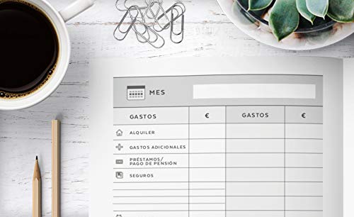 Cuaderno de Gastos: Cuaderno de contabilidad y cuentas y Libreta de cuentas de casa | Budget Planner  - Un práctico cuaderno para controlar tus ingresos y gastos