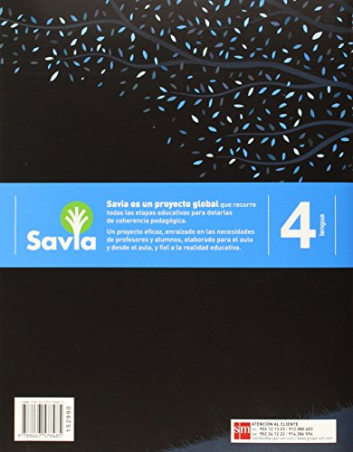 Cuaderno de lengua. 4 Primaria, 2 Trimestre. Savia - 9788467578485