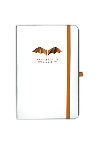 CUADERNO OFICIAL A5 CENTENARIO VALENCIA CF - Tapas Blancas, hojas blancas.