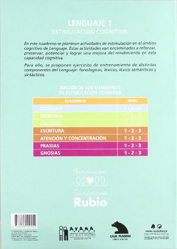 Cuadernos Rubio: Lenguaje 1 (Estimulación Cognitiva (Lenguaje))