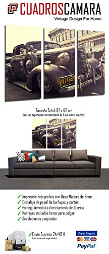 Cuadro Fotográfico Coche Antiguo Bentley, Coche Vintage Tamaño total: 97 x 62 cm XXL