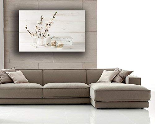 Cuadro moderno Shabby Chic 30 x 50 cm vintage dormitorio flores lavanda vela – Cuadros modernos Arte cocina salón baño