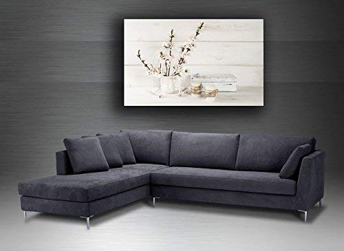 Cuadro moderno Shabby Chic 30 x 50 cm vintage dormitorio flores lavanda vela – Cuadros modernos Arte cocina salón baño