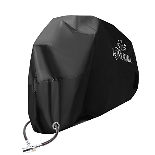 Cubierta de motocicleta Premium hecha resistente a rasgaduras y combustible 190T - 2 vías bloqueables y contra el viento - protección perfecta contra la lluvia, el sol y el polvo - (XL)