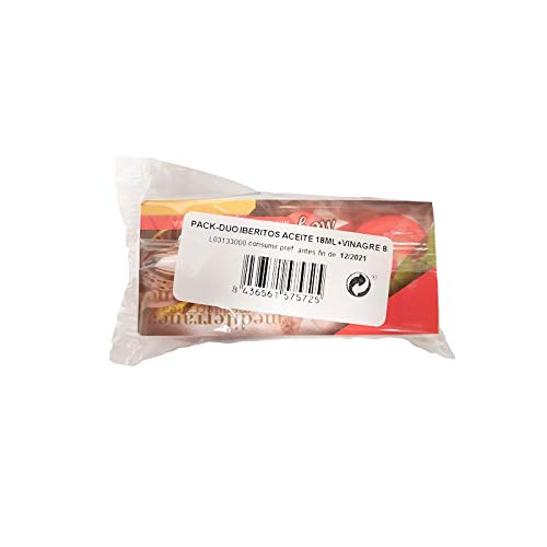 Cubo 30 monodosis para ensalada: Vinagre - Aceite Virgen Extra - Sal, Iberitos dúo ensalada