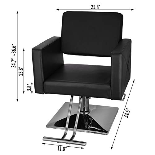 Cueffer Sillas de Barbero 150kg Silla de Peluquería Hidráulica PU Cuero Silla de Peluquería Hydraulic Barber Chair para SPA Belleza