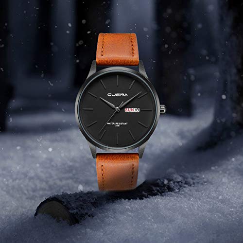 CUENA - Reloj de Pulsera analógico con Fecha, Resistente al Agua hasta 30 m …