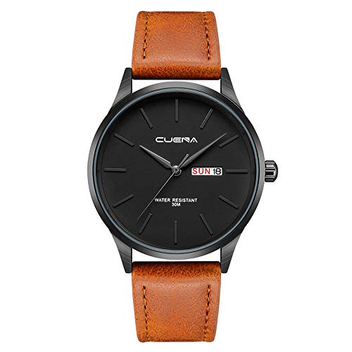 CUENA - Reloj de Pulsera analógico con Fecha, Resistente al Agua hasta 30 m …