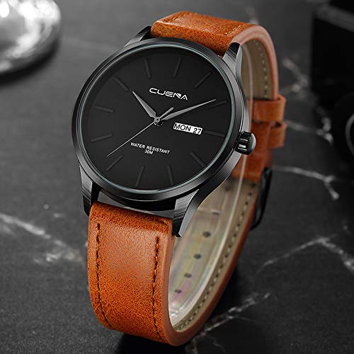 CUENA - Reloj de Pulsera analógico con Fecha, Resistente al Agua hasta 30 m …