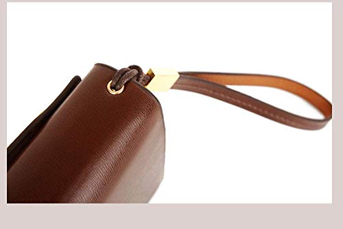 Cuero ocasionales de los hombres de carpetas Bolsitas de hombres for hombres Embragues carteras de los hombres de bolsos del teléfono móvil de negocios Monederos Monedero-Brown_20.5 * 4.5 * 12.5cm SHI