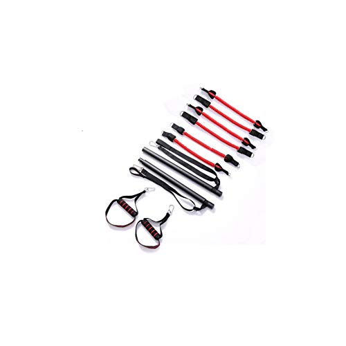 CUHSPOL Elásticos Barra De Tensión Muscular con Bandas De Resistencia Entrenador De Bucles De Goma Entrenamiento Corporal Equipo De Gimnasia Gimnasio Casero Barra De Cuerda