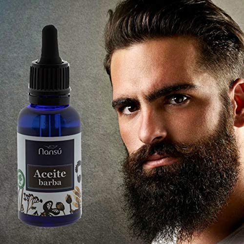 Cuidado Barba bigote Hombre Pack Premium: Aceite serum suavizante + Champú barba acondicionador + cera balsamo. 3 EN 1 Kit de productos Ecológicos hidratantes.