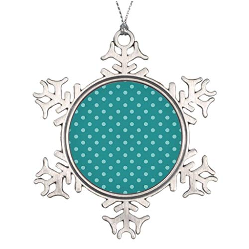 Cukudy Pretty Little Polka Dots in Turquoise Shop Online San Valentín Navidad copo de nieve Ornamento 2018 Divertido árbol de Navidad Rama Decoración Recuerdos